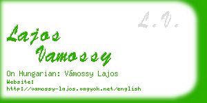 lajos vamossy business card